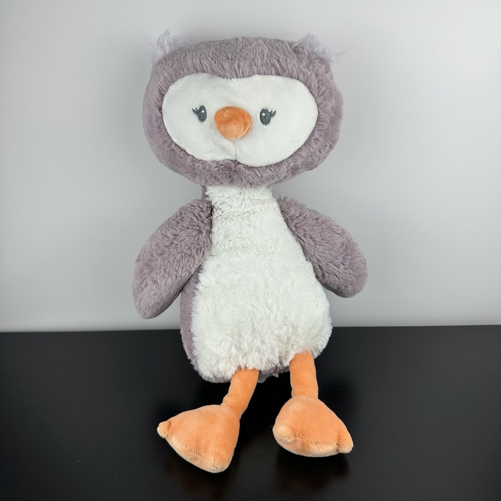 Baby Gund Toothpick Owl 15” Large White & Purple Plush Stuffed Animal